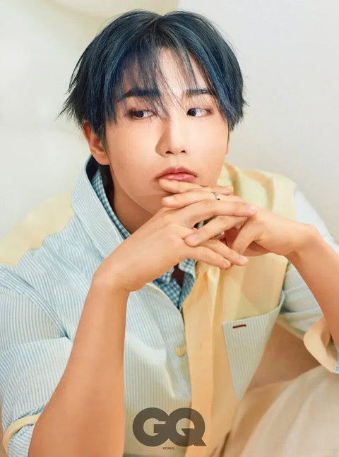Selling GQ magazine featuring Stray Kids in Tommy Hilfiger pictorial.