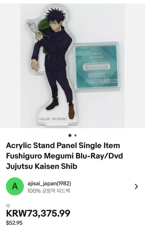 Animate Jujutsu Kaisen Fushiguro Megumi Acrylic