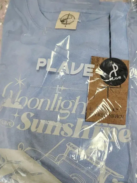 Unopened PLAVE T-shirt L Light Blue New Item