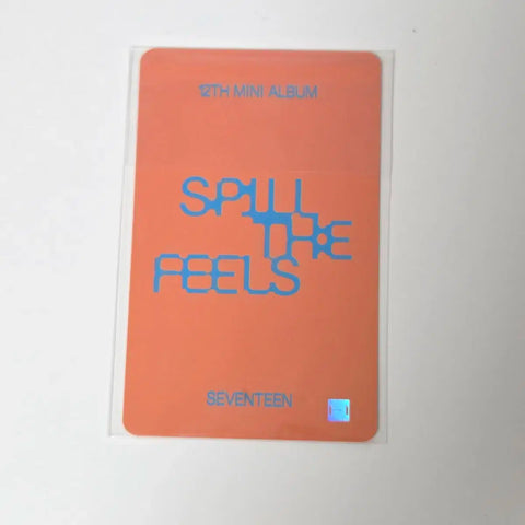 Seventeen Spill the Feels Withmuu Lucky Draw Seungkwan Unopened
