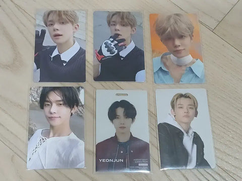 TXT Yeonjun photocard bundle Deja Vu employee ID Farewell Tomorrow album photocard lucky draw Soobin