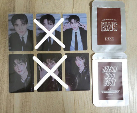 Byeon Woo Seok DICON A, C, E photocard BWS DICON poca