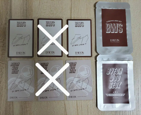 Byeon Woo Seok DICON A, C, E photocard BWS DICON poca