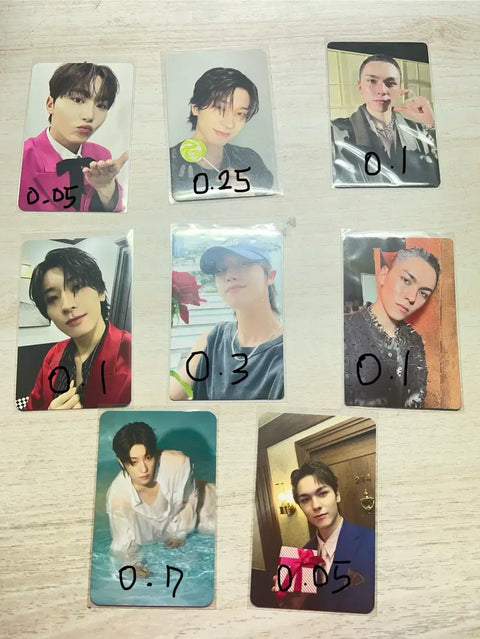 Selling Vernon, Seungkwan, The 8, Wonwoo photocard.