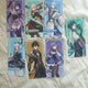 Selling Genshin Impact card sleeves.