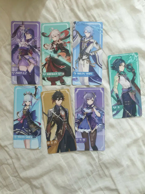 Selling Genshin Impact card sleeves.