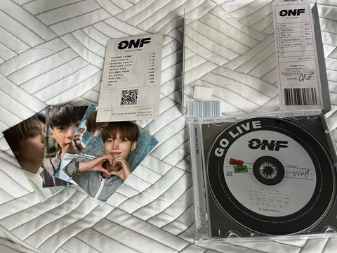 ONF Go Live album, simple opening, urgent sale.