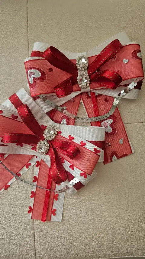 Custom light stick decoration Heart concept, red ribbon