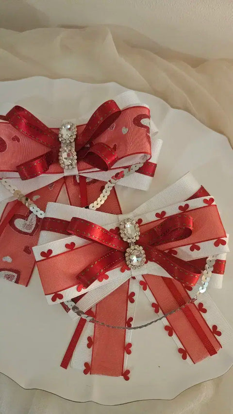 Custom light stick decoration Heart concept, red ribbon