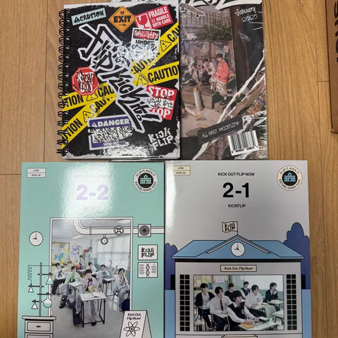Selling Kickflip's open album 4-piece set.