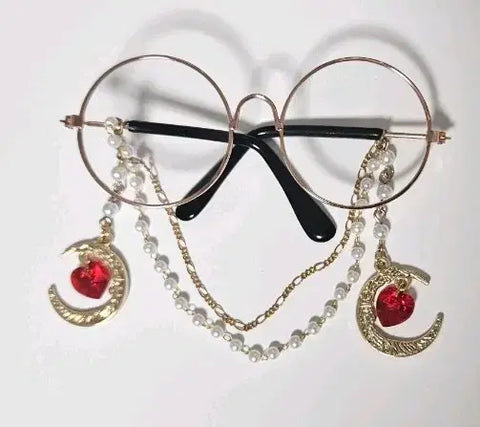 Non-attribute cotton doll 20cm chain glasses