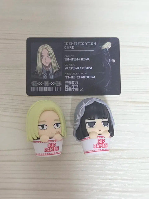 Sakamoto Days Cup Ramen Magnet Figure Sunrise Pop Osaragi Shishiba Bundle
