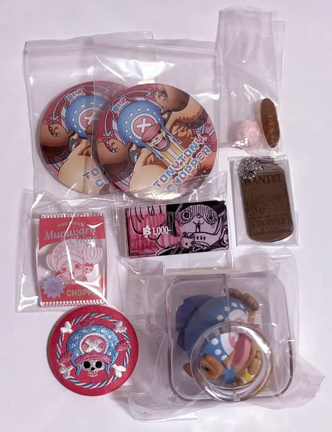 One Piece Chopper Oyasumi Nyangpiece Acrylic Badge Gacha Name Tag Goods Bundle