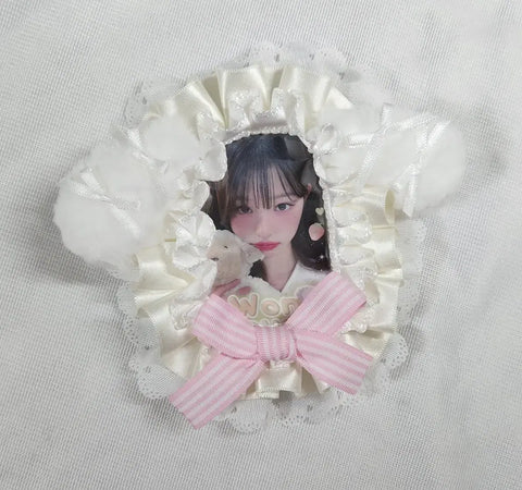 Baby lace top loader, photocard holder, decoden top loader, Ive