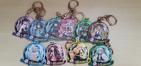 Demon Slayer character acrylic keychain/rubber keychain