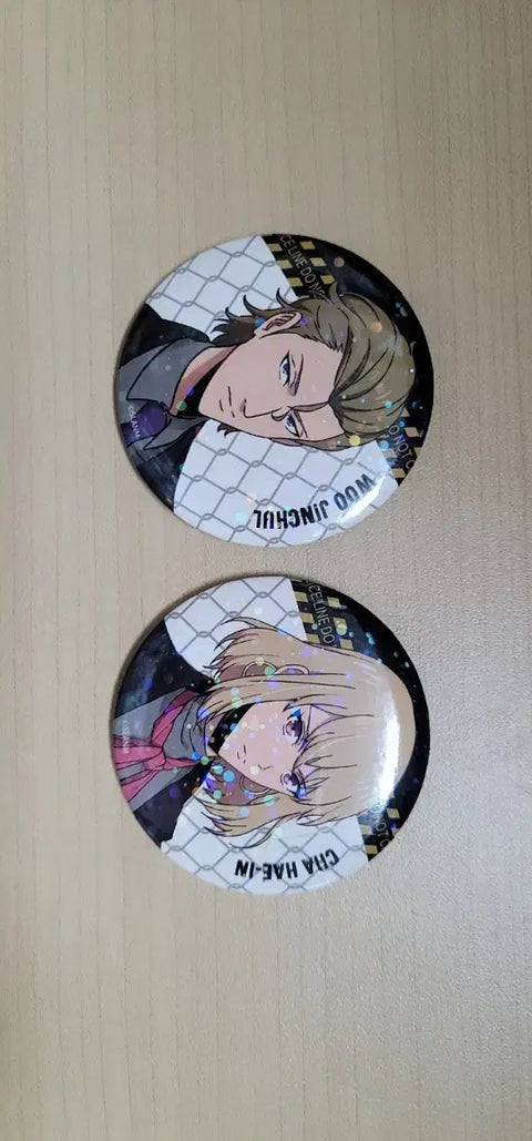 Solo Leveling Woo Jin-chul Cha Hae-in Hologram Badge Set