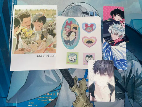 Gintama, Gintoki, Hijikata, GinHiji, Photo booth print, Free gift.