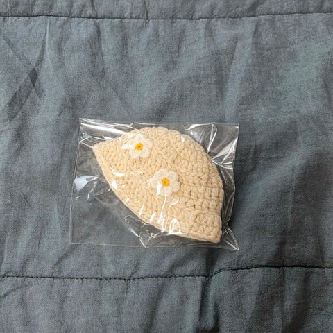 Knitted Bucket Hat for 10cm Doll