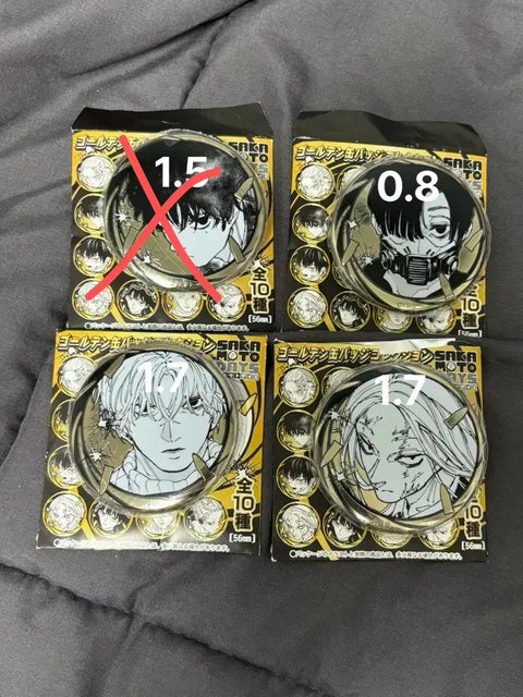 Sakamoto Days Sakaday Natsuki, Shishiba, Slur Uzuki Original Picture Golden Can Badge