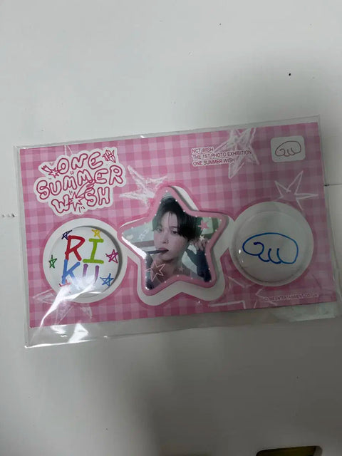 Unopened NCT Wish Riku Exhibition Pin Button Photo Exhibition