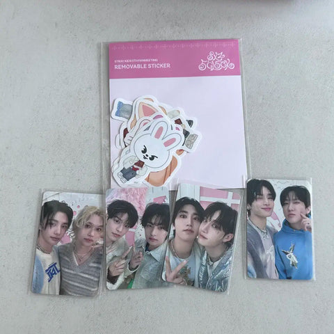 Unopened Stray Kids Fan Meeting Photocards 4ea + Sticker Set
