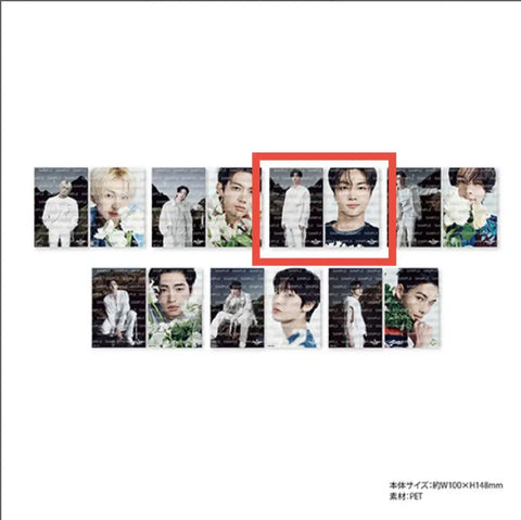 ENHYPEN YOI Japan Pop-up Cafe Transparent Card Postcard