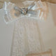 Cheering stick ribbon decoration, custom decoration making, white ribbon brooch
