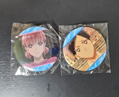Blue Box Online Lottery Hina & Taiki Can Badge