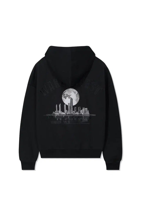 Woowakgood's WAKE RAVEST Hoodie Zip-Up Black