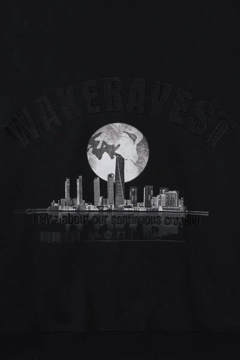 Woowakgood's WAKE RAVEST Hoodie Zip-Up Black