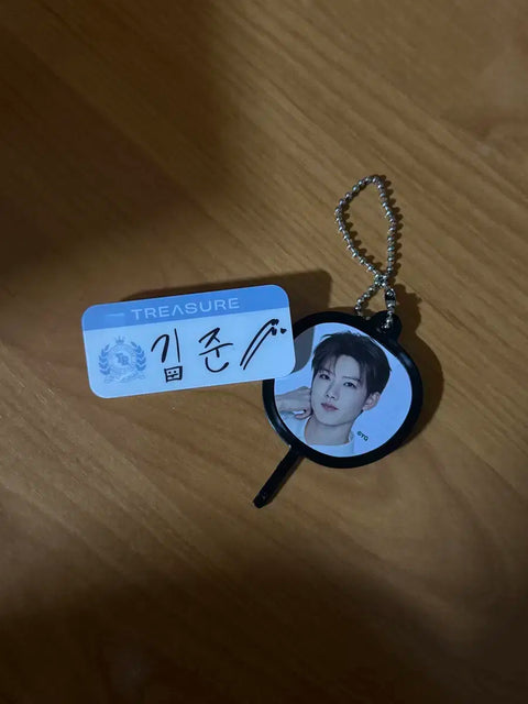 Selling Treasure Fancon Special Moment Kim Junkyu Junkyu Capsule Toy Name Tag Uchiwa Keyring