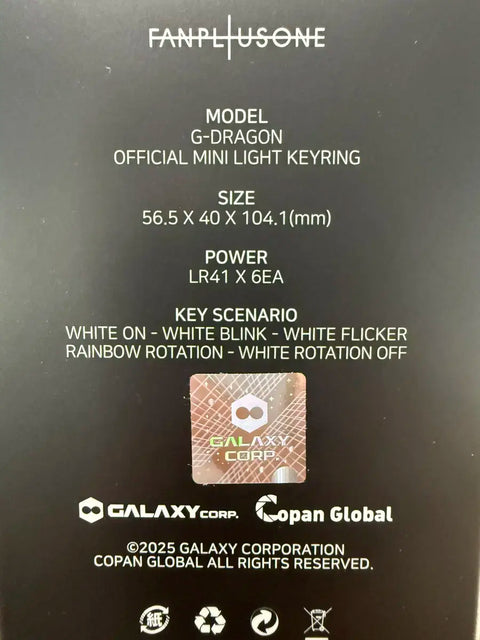 G-Dragon Keyring Unopened Mint