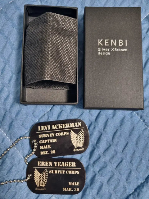 Attack on Titan Levi Eren dog tag