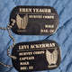 Attack on Titan Levi Eren dog tag