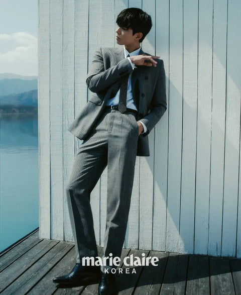Selling Marie Claire magazine with Park Bo-gum on the cover.