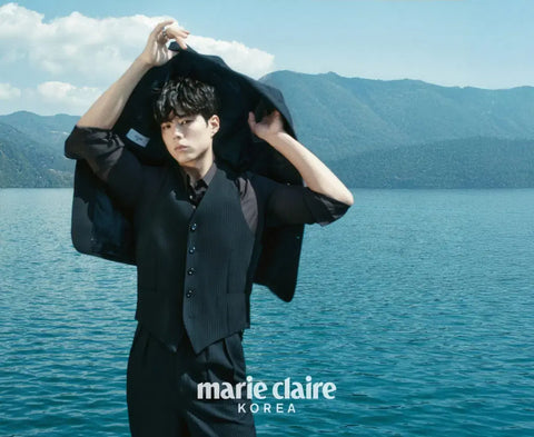Selling Marie Claire magazine with Park Bo-gum on the cover.