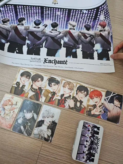 Debut or Die Testar photocard + concert poster, tin case