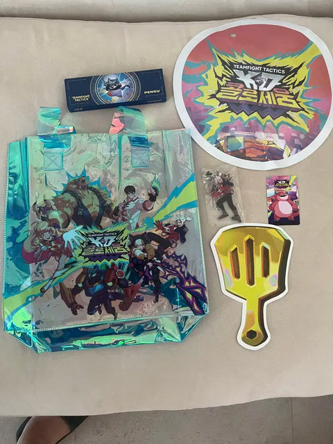 Selling a bundle of Teamfight Tactics K.O. Coliseum pop-up goods.