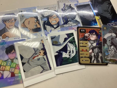My Hero Academia (Heroaca/MHA) Iida Tenya Merchandise Bulk Sale: Pacha, Snapmaid, Clear Card