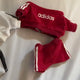 20cm doll clothes cotton doll Adidas tracksuit jersey set red