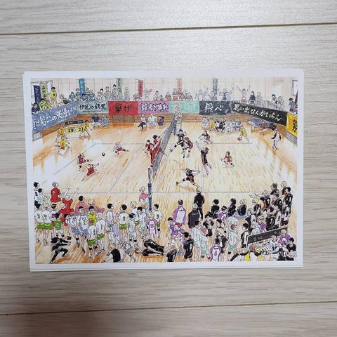 Unofficial Haikyuu postcards Karasuno Nekoma Aobajohsai
