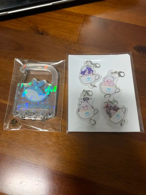 Móc khóa Carabiner tưởng niệm Blue Archive Cafe, mặt dây chuyền Acrylic