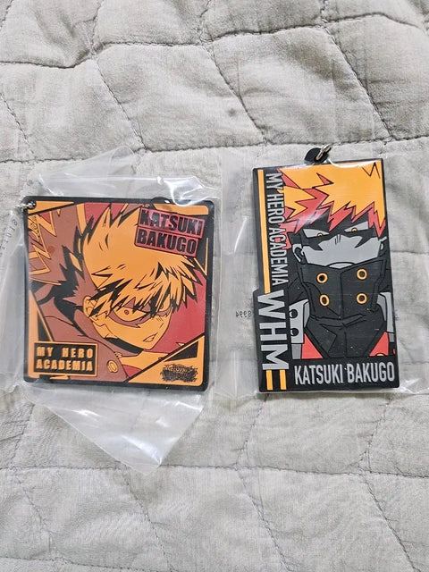 Including half-price shipping) My Hero Academia Kuji Bakugo Rubber Strap Keychain 2-Piece Set