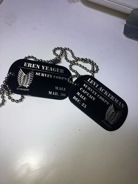 Attack on Titan Eren Levi Official Dog Tag