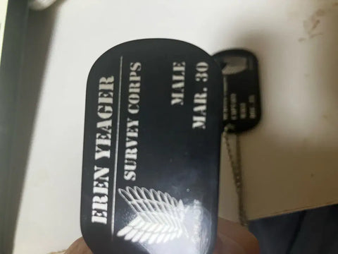Attack on Titan Eren Levi Official Dog Tag