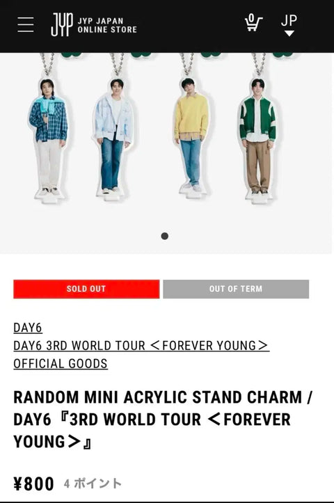DAY6 Japan Random Acrylic Keyring Sungjin