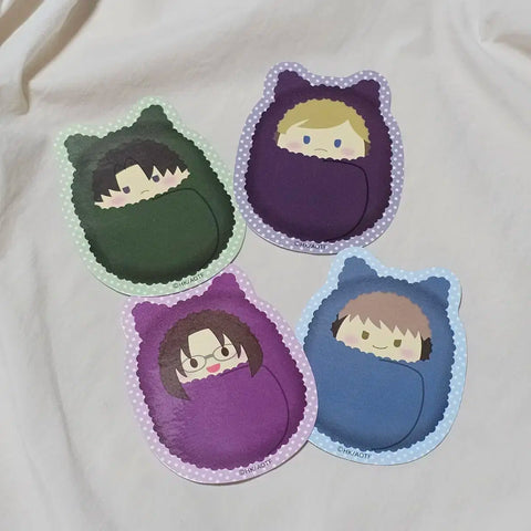 Attack on Titan Sticker Set Levi Erwin Hange Jean