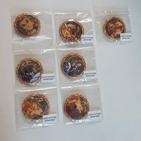 Demon Slayer: Kimetsu no Yaiba Rengoku Kyoujurou Collaboration 44mm Can Badge Set with Cover