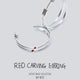 BTS Jimin Red Carving Earrings