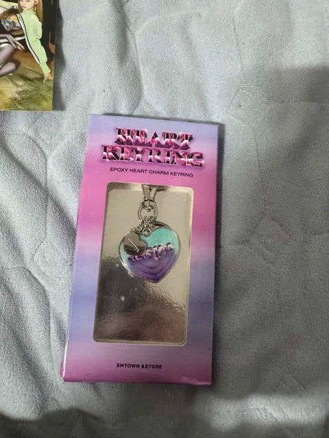 aespa Winter Epoxy Heart Keychain